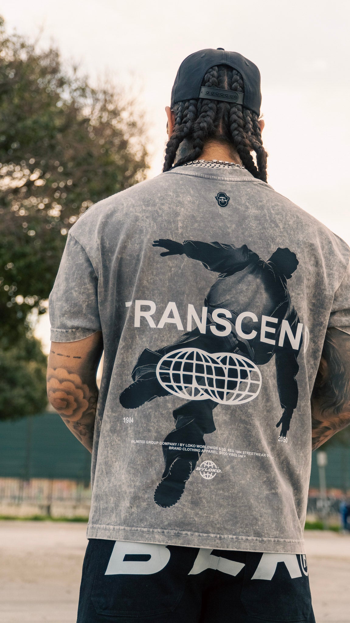 TRANSCEND | CAMISETA OVERSIZE ACID WASH 250gr