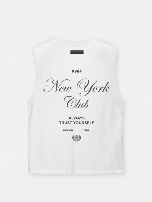 WHITE NY CLUB | CAMISETA TANK OVERSIZE LUXURY 230