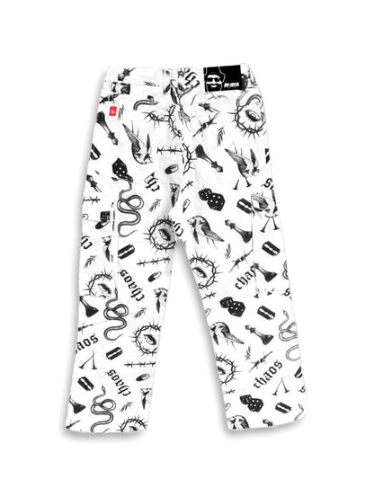 PANTALÓN VAQUERO BLANCO VANDALS | BAGGIE LUXURY