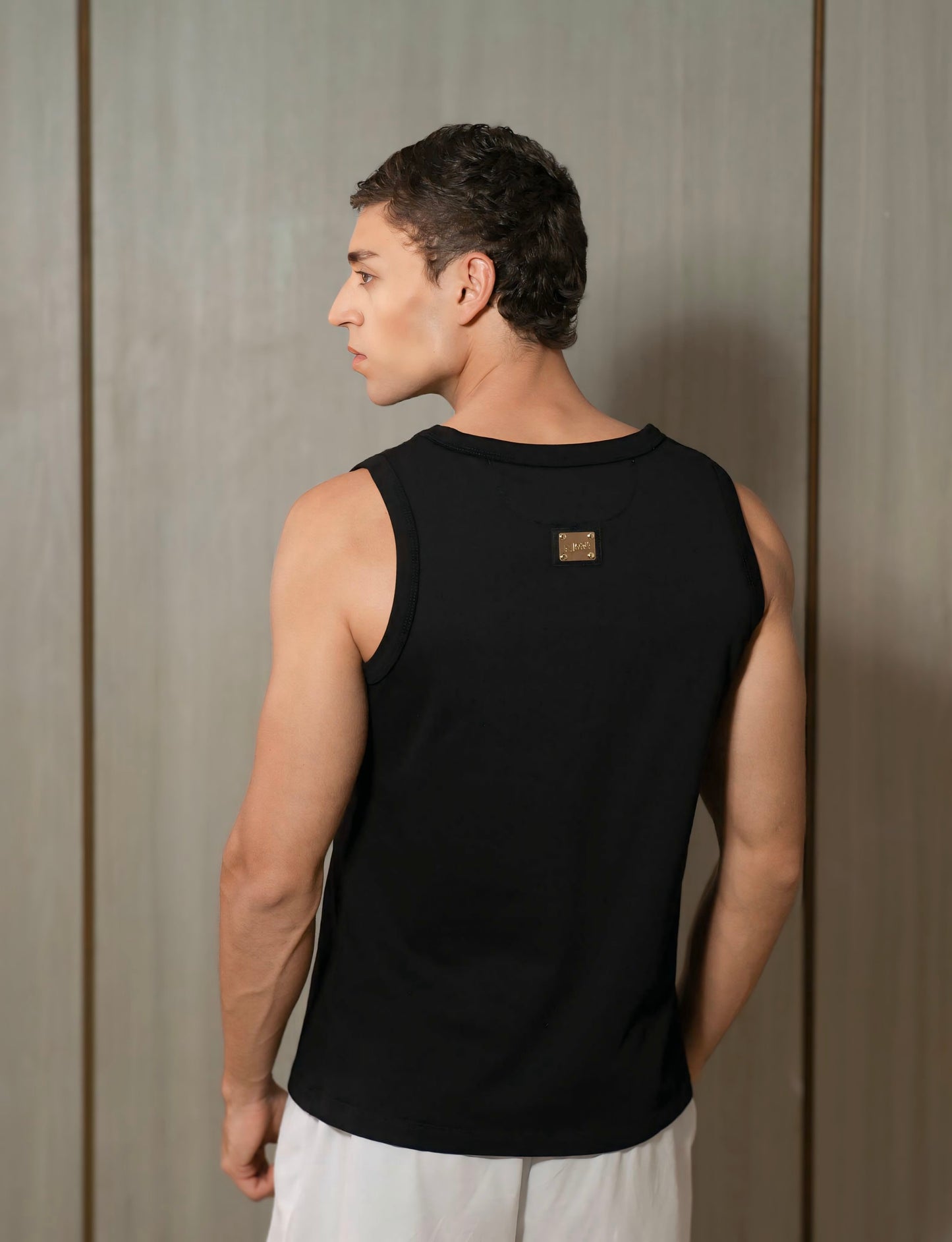 ARMO BASIC BLACK | TANK LUXURY ALGODON 310GSM