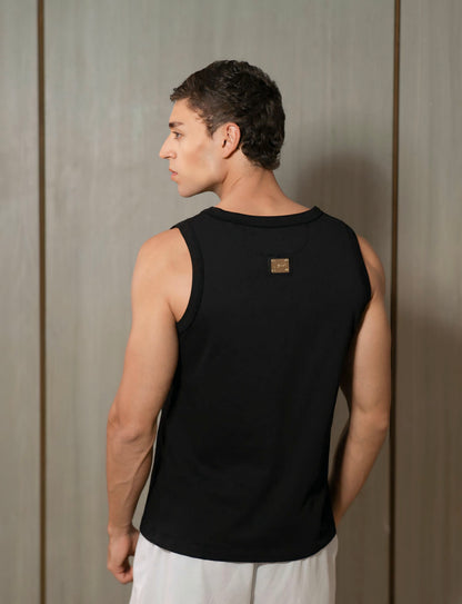 ARMO BASIC BLACK | TANK LUXURY ALGODON 310GSM