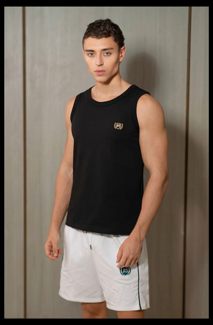 ARMO BASIC BLACK | TANK LUXURY ALGODON 310GSM